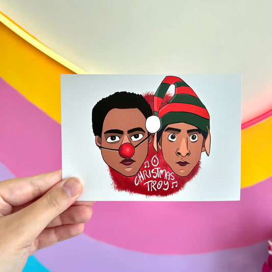 Troy & Abed O Christmas Troy Art Print