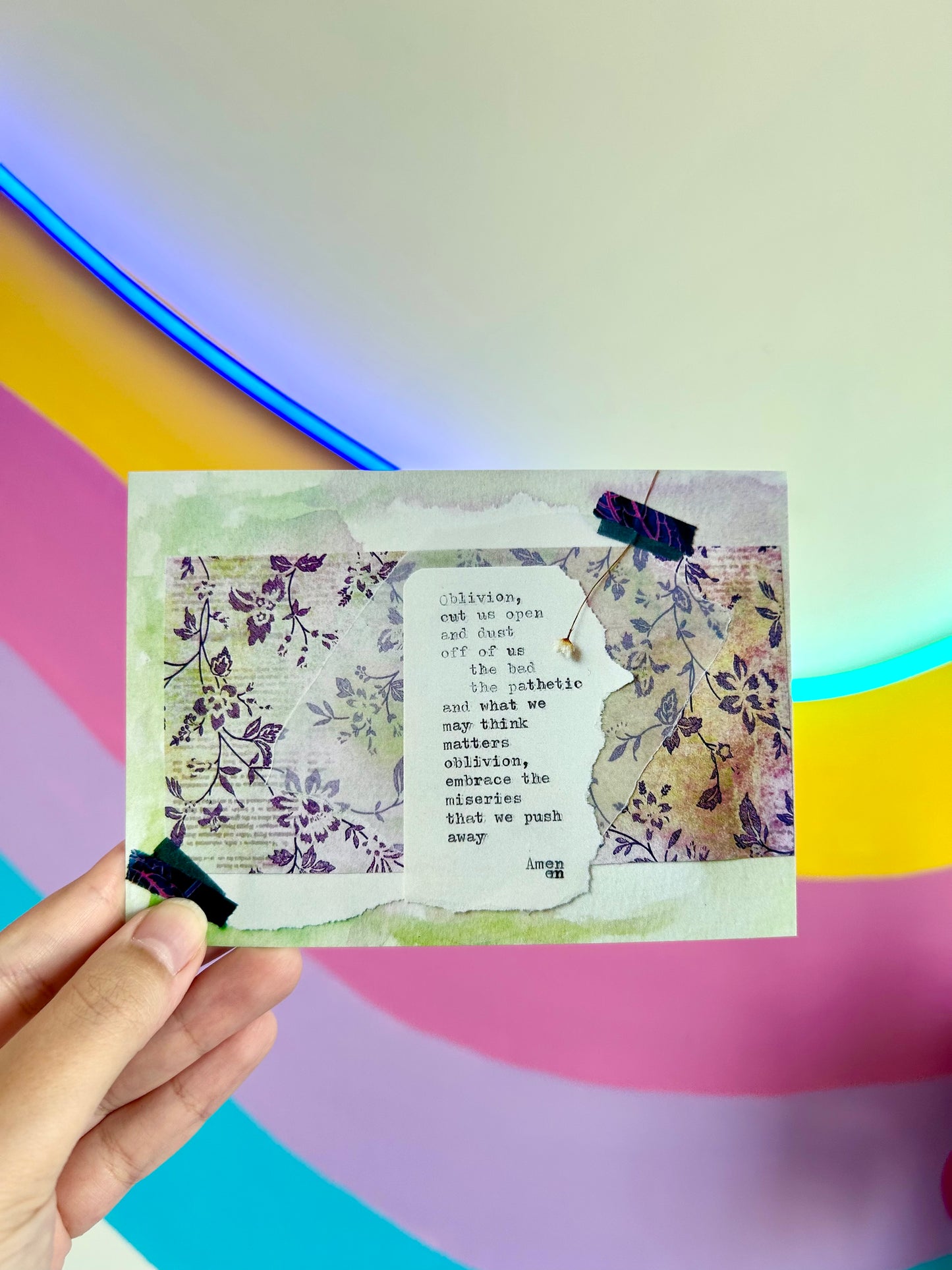 Oblivion | Poetry & Collage Art Print