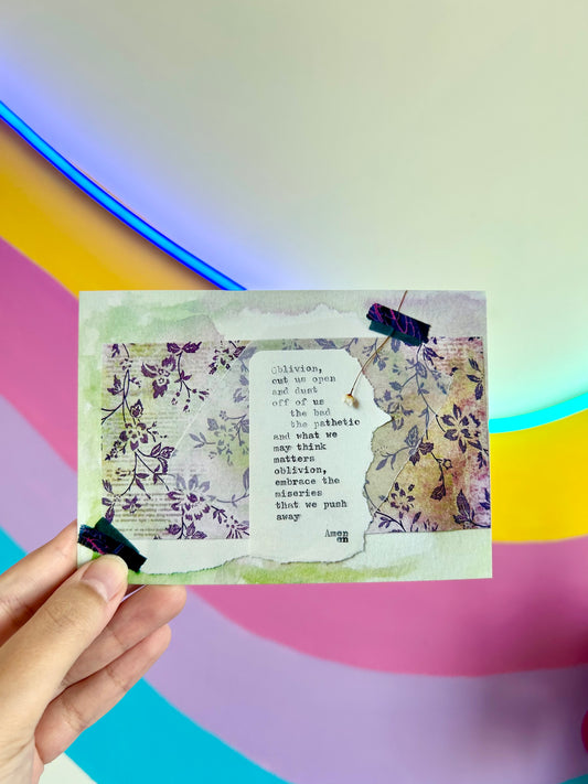 Oblivion | Poetry & Collage Art Print
