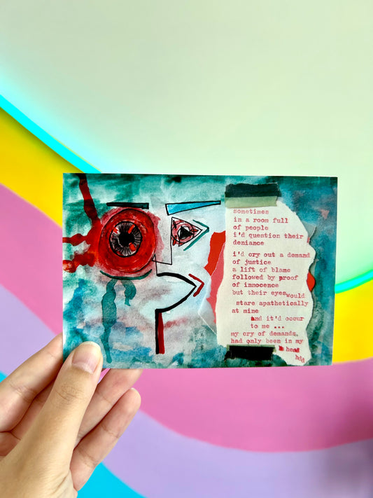 A Demand of Justice | Poetry & Collage Art Print