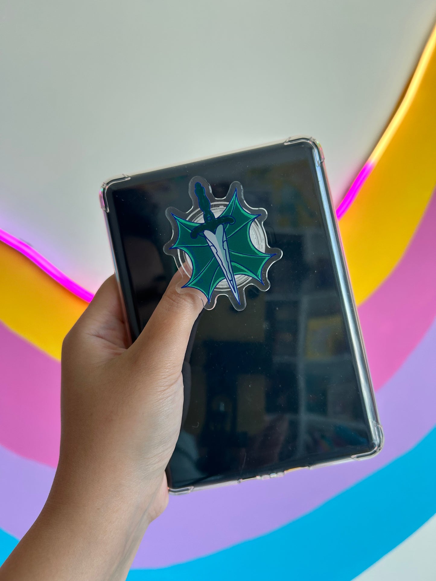 Fantasy phone/e-reader grip