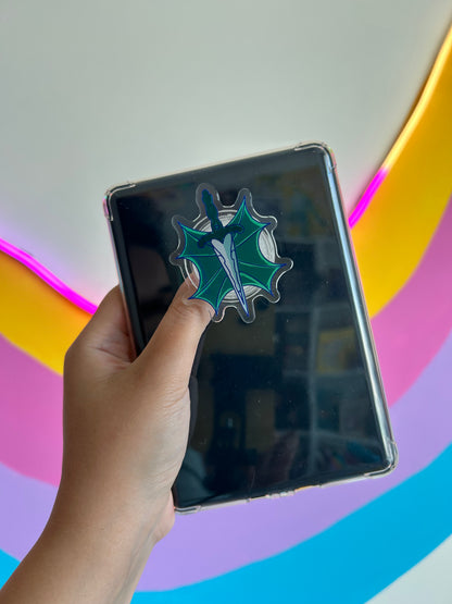 Fantasy phone/e-reader grip
