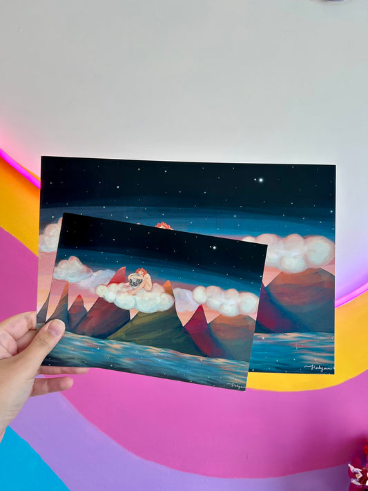 'Over the Clouds' | Art Print