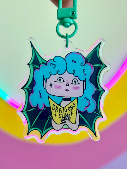 Lemonpie loves dragons Acrylic Keychain