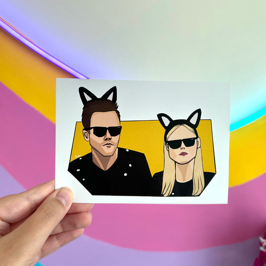 Jiff & Britta Kitties Art Print