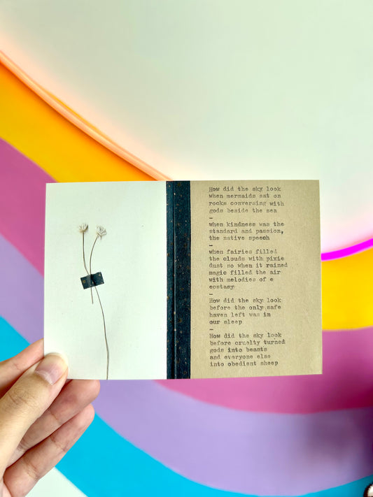 How did the sky look? | Poetry & Collage Art Print