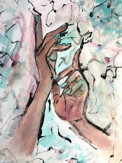 Dancing Hands | Framed Canvas