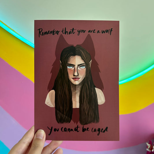 Feyre 'You Are a Wolf' | Art Print