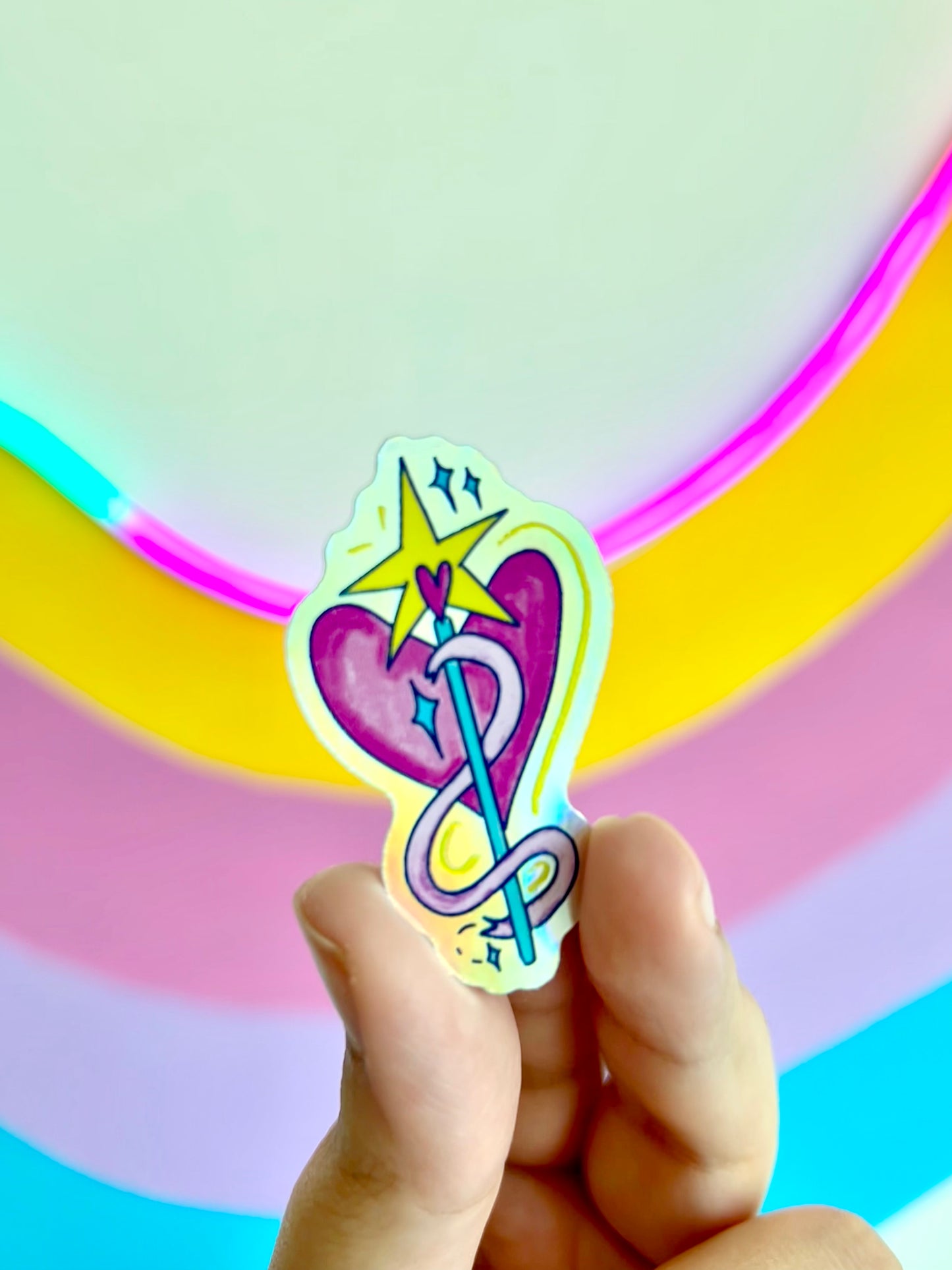 Magic Wand Holographic Sticker