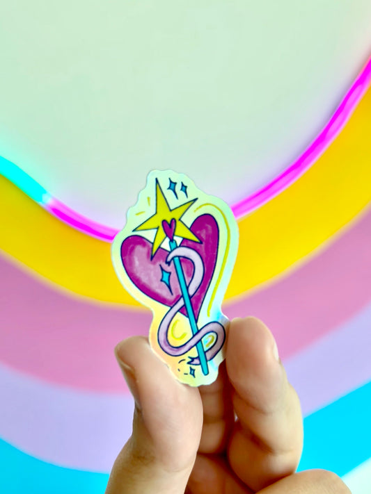 Magic Wand Holographic Sticker