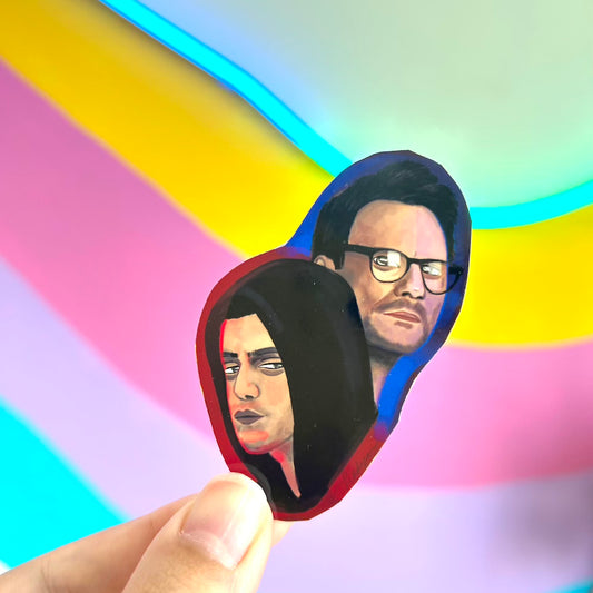 Elliot and Mr.Robot Sticker