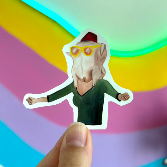 Turkey Head Monica Sticker