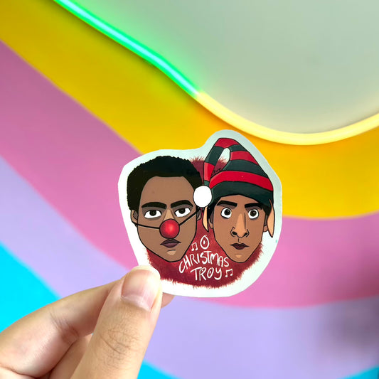 Troy and Abed 'Christmas Troy' Sticker