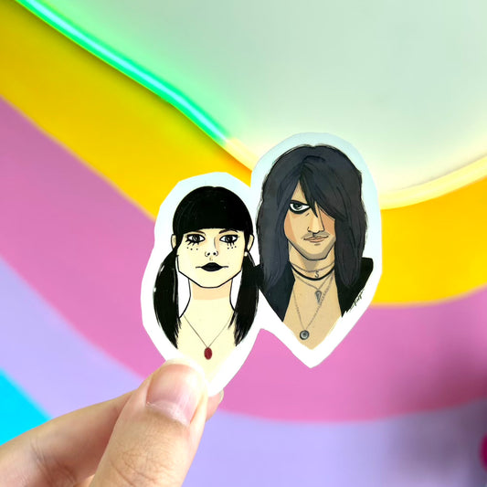 Jiff and Britta Majik Sticker