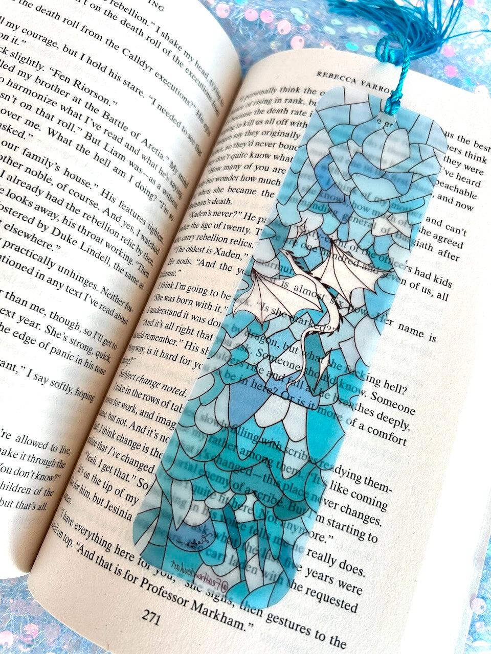 'Dragon scale' Transparent Matte Bookmarks