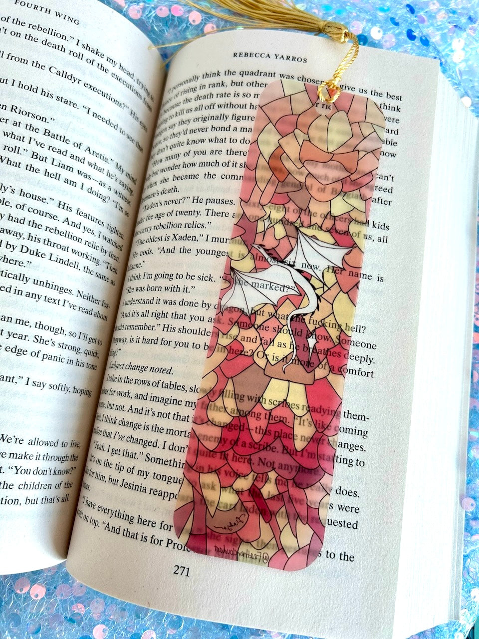 'Dragon scale' Transparent Matte Bookmarks