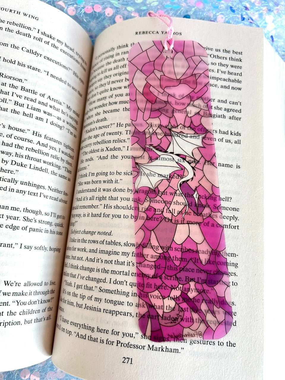 'Dragon scale' Transparent Matte Bookmarks