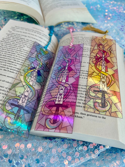 'The Sword' Transparent sparkly holographic Bookmarks