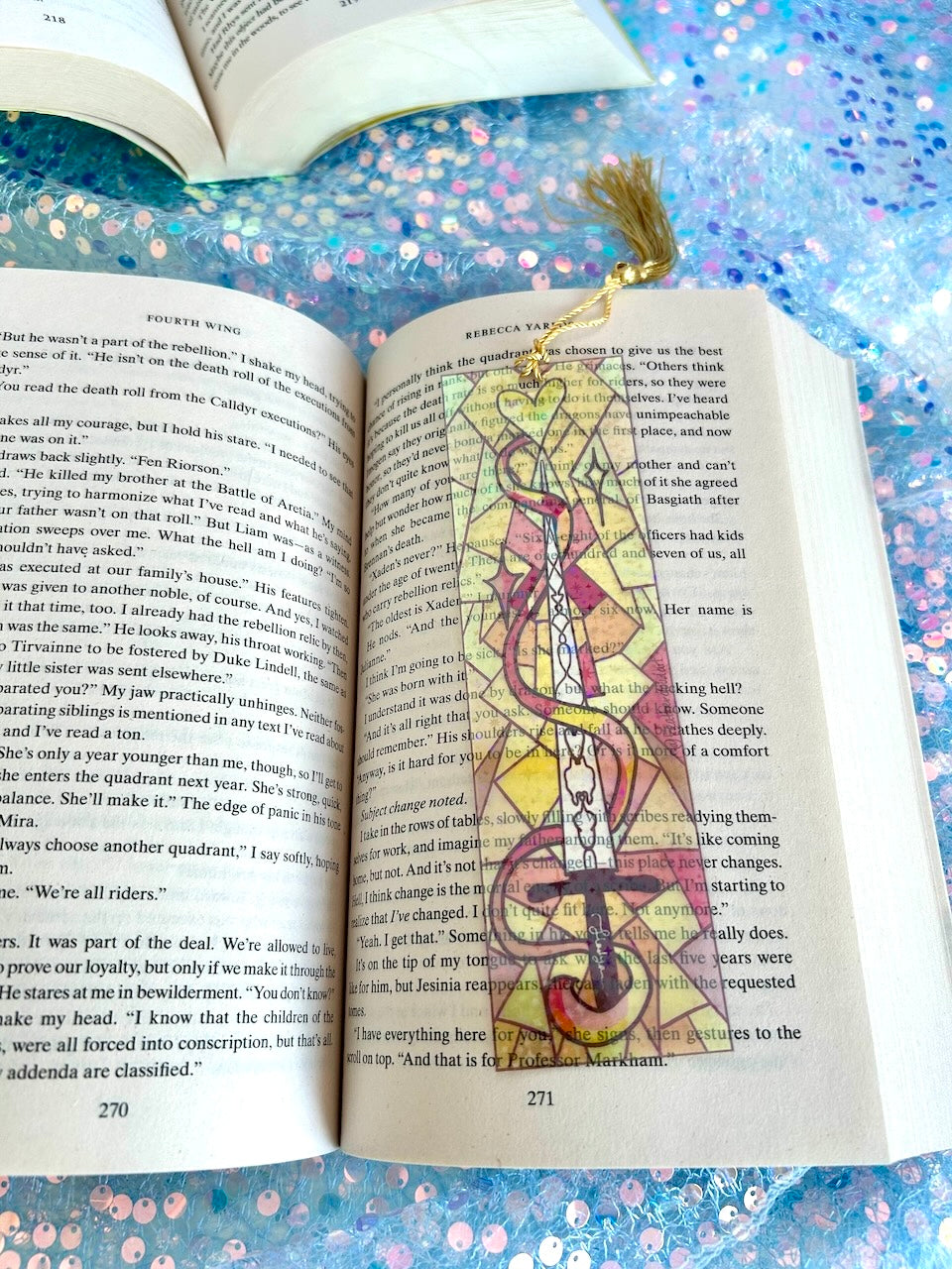 'The Sword' Transparent sparkly holographic Bookmarks