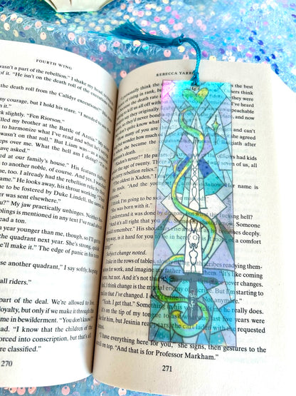 'The Sword' Transparent sparkly holographic Bookmarks