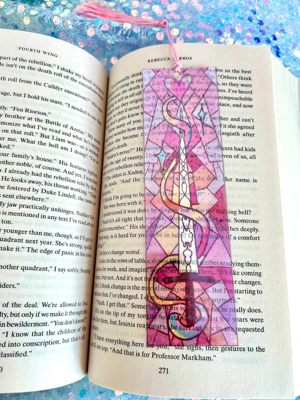 'The Sword' Transparent sparkly holographic Bookmarks