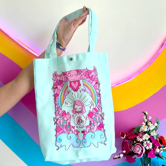 The Healer Mint | Canvas Tote Bag – Double-Sided Full Print