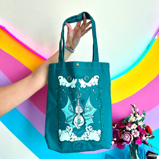 The Warrior Dark Totebag | Canvas Tote Bag – Double-Sided Full Print