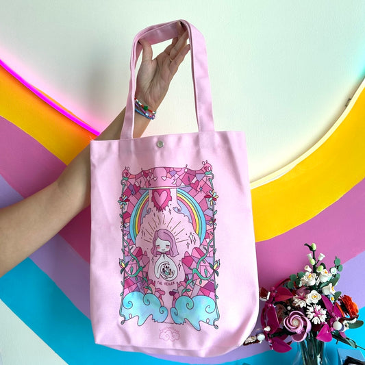 The Healer Pink | Canvas Tote Bag – Double-Sided Full Print