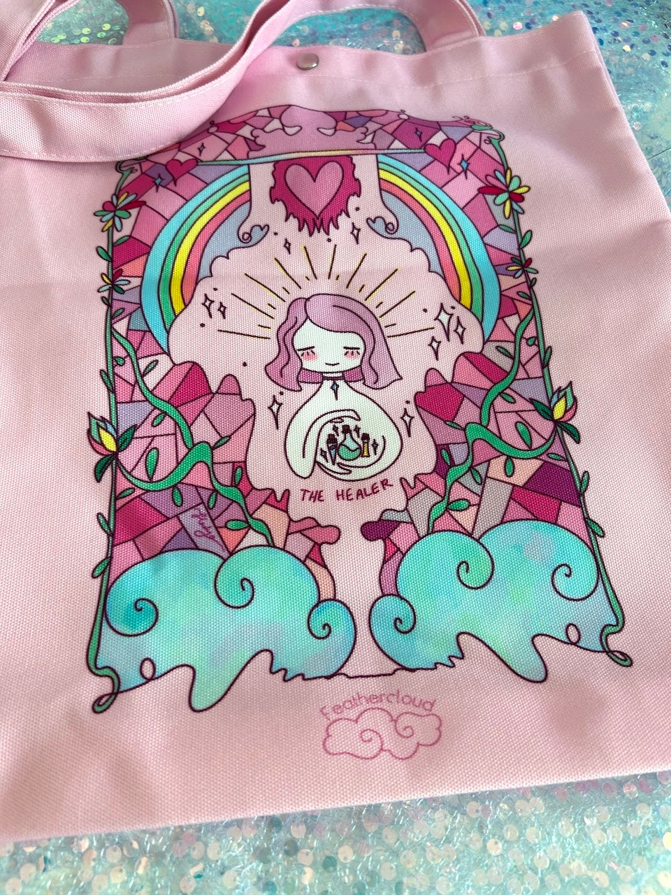 The Healer Pink | Canvas Tote Bag – Double-Sided Full Print