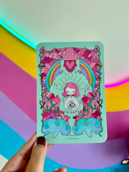 'The Healer' Mint Matte Sticker E-reader Insert