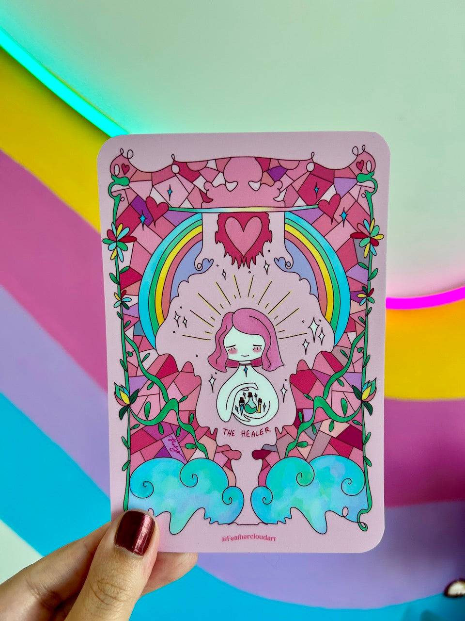 'The Healer' Pink Matte Sticker E-reader Insert