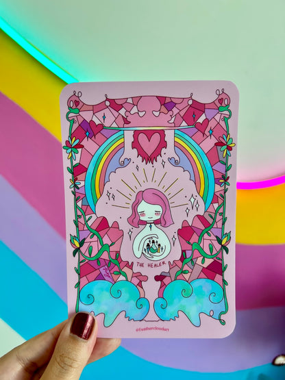 'The Healer' Pink Matte Sticker E-reader Insert