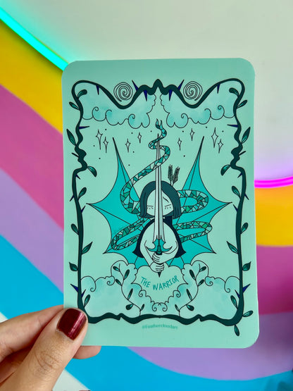 'The Warrior' Light Matte Sticker E-reader Insert