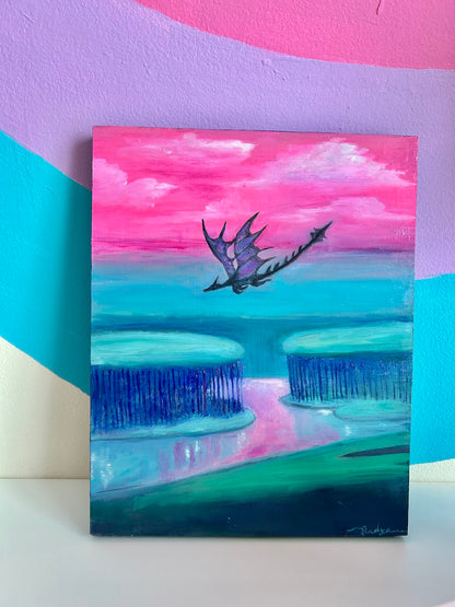 Dragon on the Horizon | Original Oil Painting