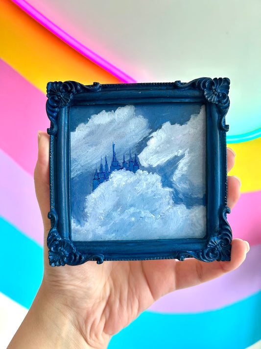 Castle in the clouds | Framed Oil Painting