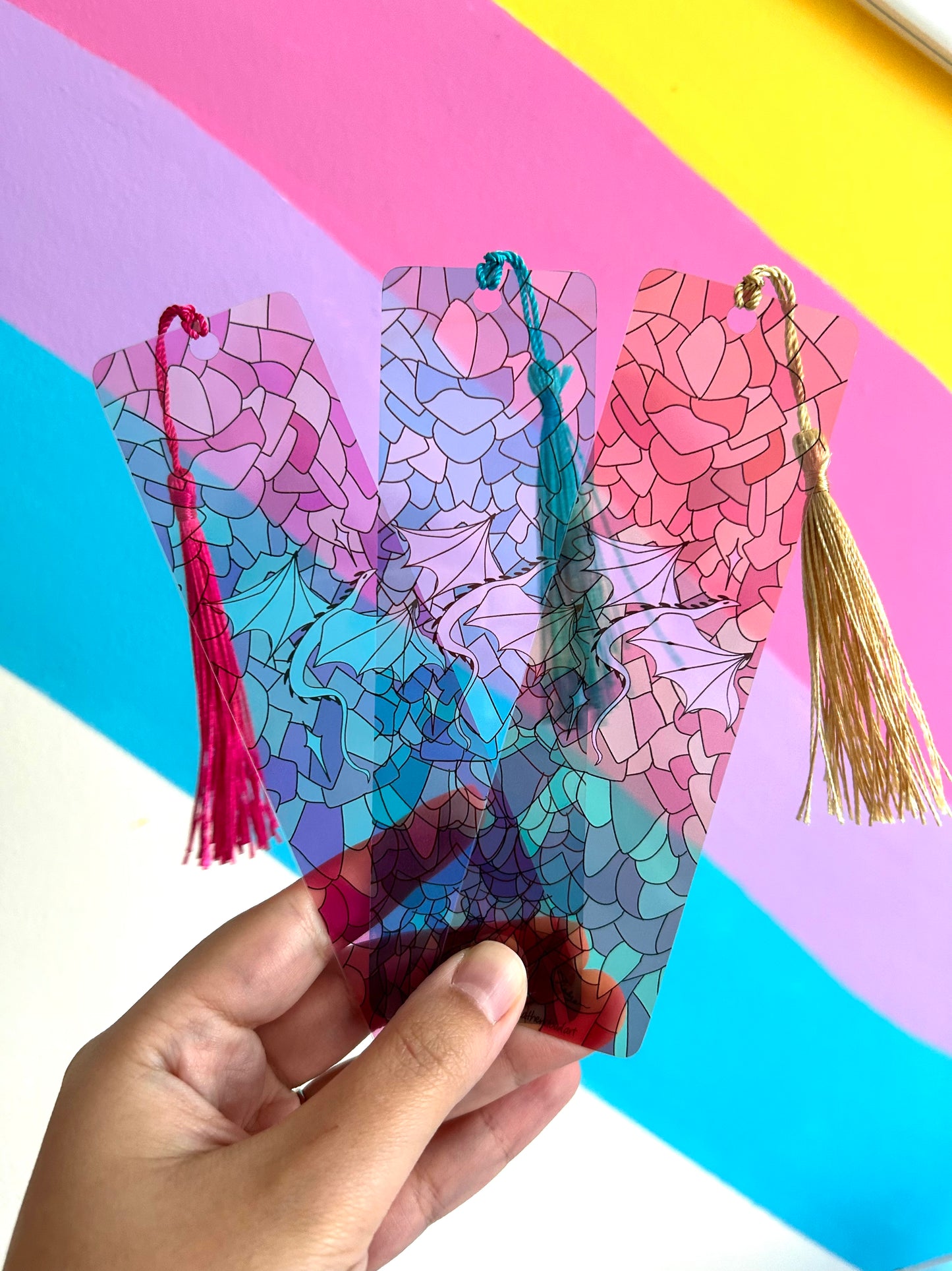 'Dragon scale' Transparent Glossy Bookmarks