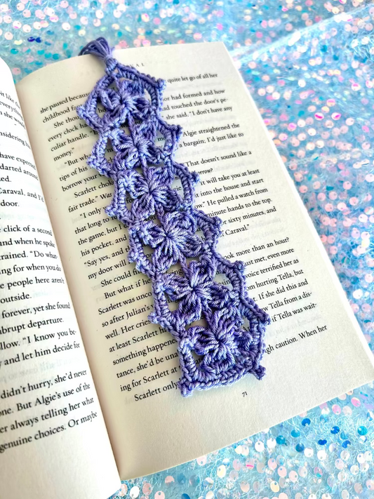 Purple Crochet Bookmark