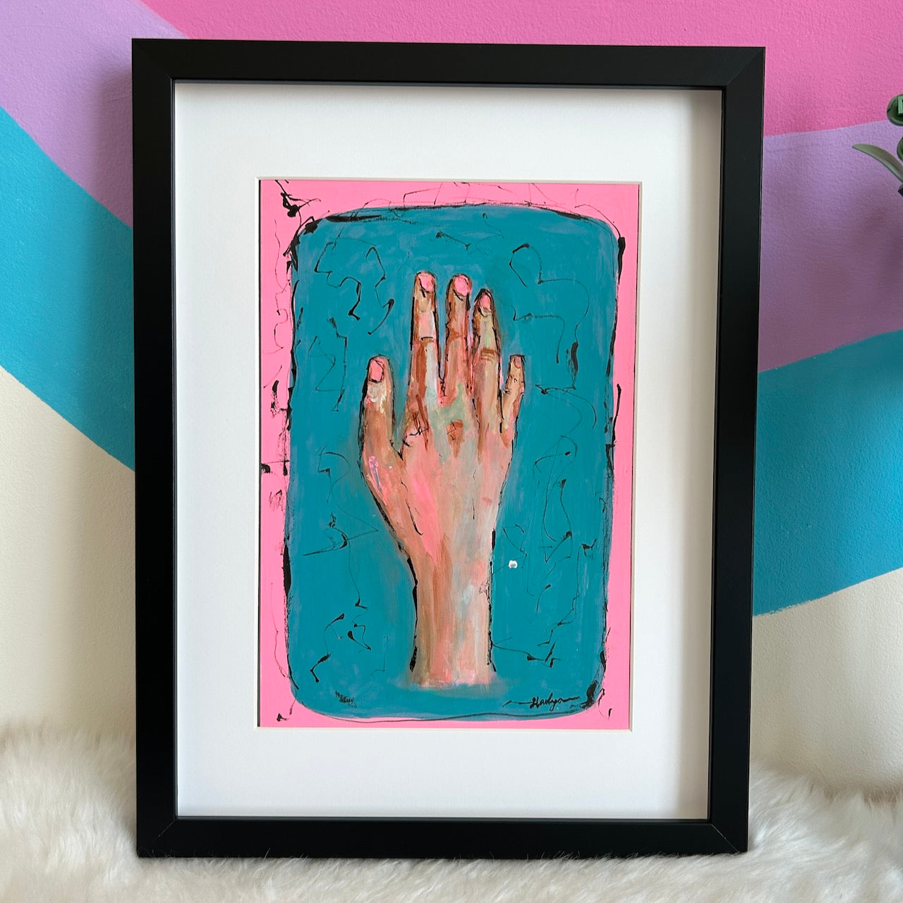 Handalone | 19.5x29.5cm| Framed Original