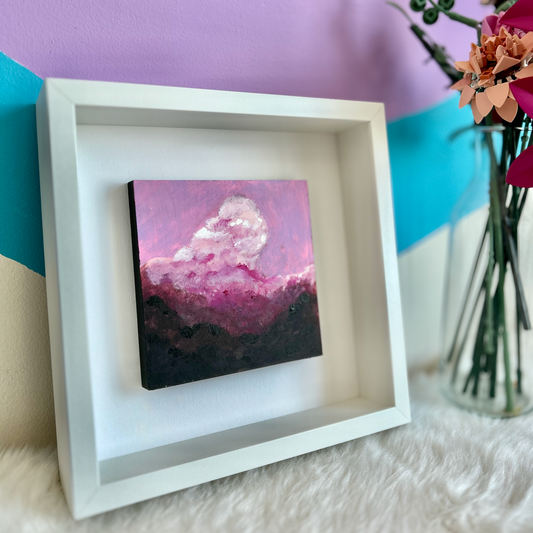 Volcano sky | 15x15cm | Framed Original