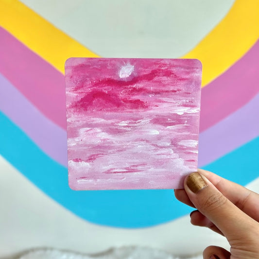 Hazy pink sky | 10x10cm